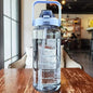 2L Portable Water Bottle Large Capacity Plastic Straw Water Cup Drink