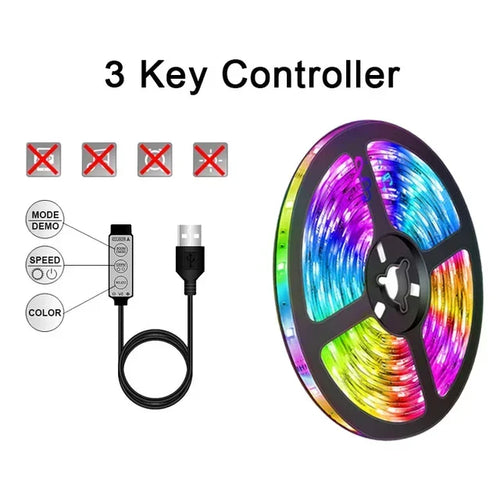 USB LED Strip Lights APP Control Color Changing 5050 RGB Led Light