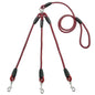 Adjustable Nylon 3 Way No-Tangle Triple Couple Pet Dog Walking Leash