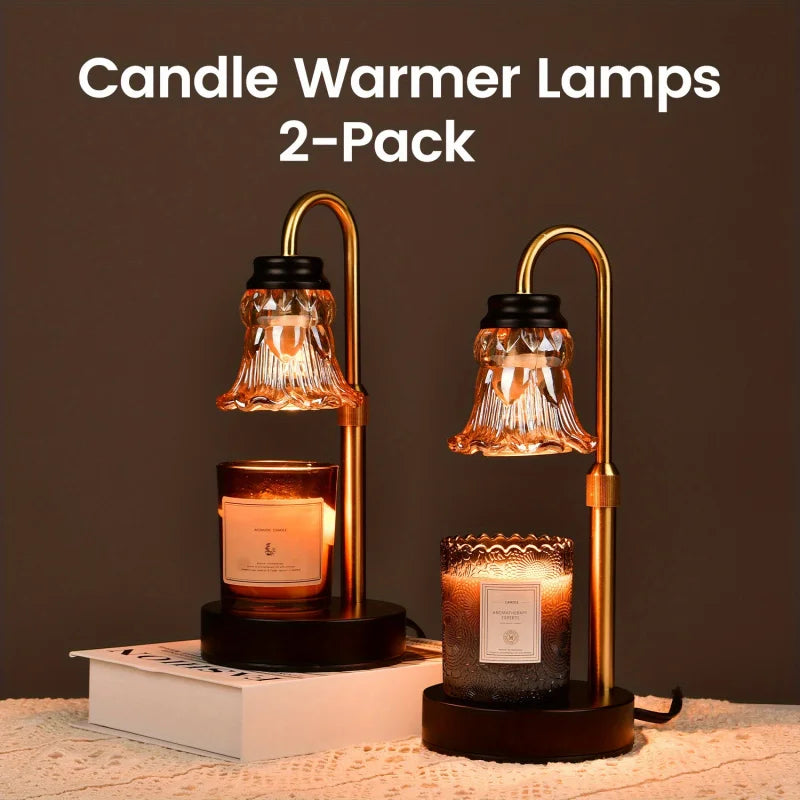 JACKYLEDCandle Heater Lamp with Timer，Adjustable Height/Temperature，Domestic Aromatherapy Candle Heater Decoration Home